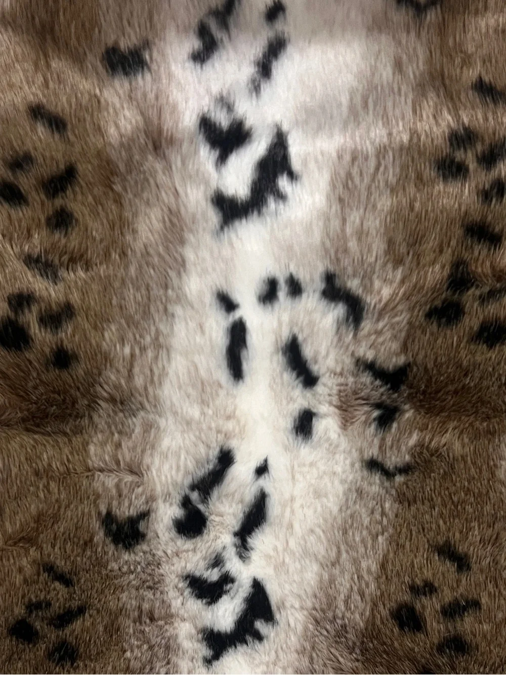 Plush Faux Fur Decorative Throw Pillow - Cream and Brown